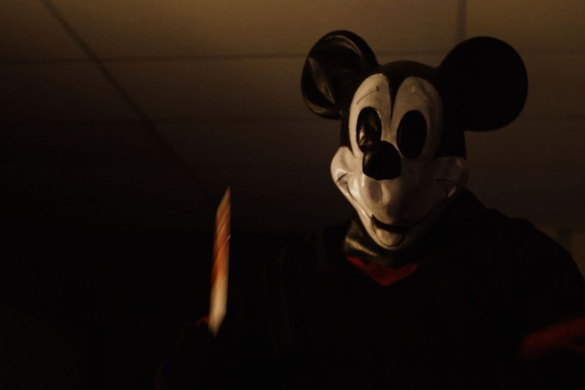 Mickey Mouse Wearing a Shady Leather Jacket Film Theory Scene